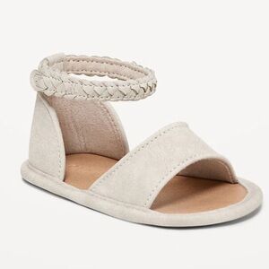 Infant Baby Toddler Faux Suede Braided Sandals Old Navy Gap 0-3 Months Summer